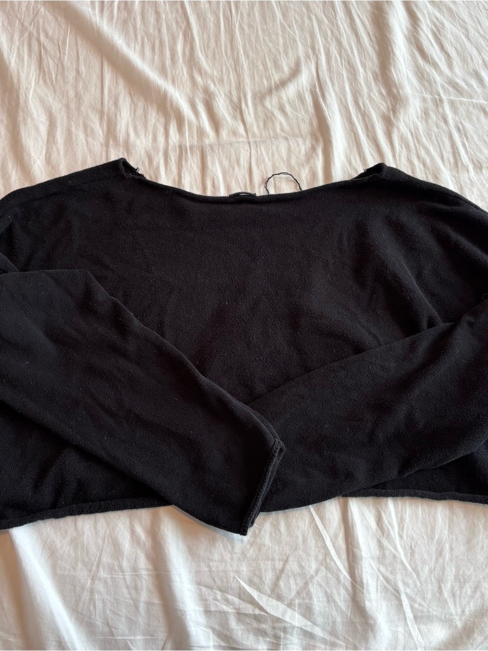 Brandy Melville Cropped Black Women's Long Sleeve Top